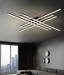 رخيصةأون -4-الضوء 6-الضوء 61/85/120 cm تصميم الكتلة تصميم الخط الأشكال الهندسية أضواء السقف الألومنيوم خطي هندسي الحد الأدنى طلاء ملون LED الحديث 110-120V 220-240V
