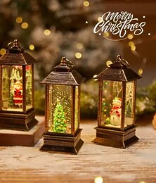 abordables -arbre de Noël père Noël Bonhomme de neige ON / OFF Noël Piles AA alimentées 1 pc