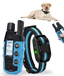 abordables -Collar de entrenamiento para perros con control remoto de 3300 pies, sin golpes, recargable ipx7, resistente al agua, con pitido, vibración, entrenador de perros humanos