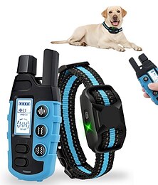 お買い得  -3300 フィートリモートショックなしペット犬のトレーニング首輪充電式 ipx7 防水 e 首輪ビープ振動人間の犬のトレーナー