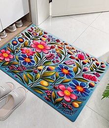 זול -פרחים צבעוניים מחצלות שטיחים שטיחים שטיחים רחיצים למטבח שטיח עמיד בפני החלקה שמן שטיח מקורה חיצוני מחצלת עיצוב חדר שינה חדר רחצה שטיח כניסה שטיח