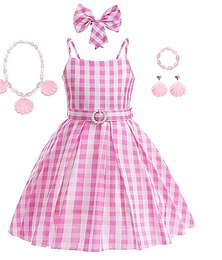 abordables -Poupée Robe Costume de cosplay Gants Rétro Vintage Rose Foncé Cosplay de Film for Fille Enfant Journée des enfants Mascarade
