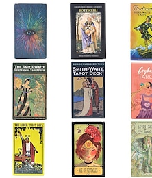 billige -engelsk tarot 12 * 7 cm stor tarotstokk med papirinstruksjoner