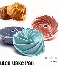 cheap -Bake Delicious Cakes, Pudding, Breads & More With This European Grade Silicone Fluted Cake Pan