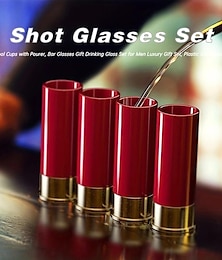 cheap -1 set Funny Bullet Shaped Cup Whiskey Shot Glass for Men, Dad, Grandpa, and Husband - Perfect Bar and Party Supplies