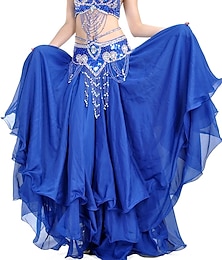 billiga -Belly Dance Skirt Draping Tier Women's Training Natural Chiffon