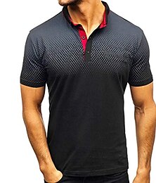 preiswerte -Herren Poloshirt Tennishemd Golfhemd Graphic Kragen Marineblau Schwarz Weiß Rote Dunkelgray Täglich Klub Kurzarm Bekleidung Modisch Strassenmode Brautkleider schlicht
