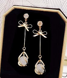 cheap -Women's Stud Earrings Drop Earrings Hoop Earrings Retro Bowknot Vintage Stylish Simple Luxury Elegant Earrings Jewelry Silver / Gold For Party Street Daily Holiday Festival 1 Pair