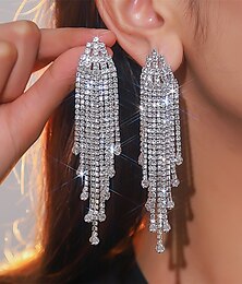 economico -Per donna Orecchini a bottone Orecchini a goccia Orecchini a cerchio Retrò goccia Vintage Moda Semplice Lusso Elegante Orecchini Gioielli Argento Per Matrimonio Feste Per eventi Fidanzamento