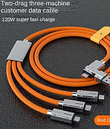 economico -Cavo USB C Cavo Lightning 100W 3,9 piedi Da USB A a USB C USB A a Lightning Da USB A a micro B 6 A Ricarica veloce Trasferimento dati elevato 3 in 1 Per Macbook iPad Samsung Appendini per cellulare