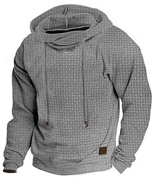 billiga -Herr Huvtröja Svart Vit Armégrön Rubinrött Marinblå Huva Slät Sport & Utomhus Dagligen Sport Designer Grundläggande Ledigt Vår & Höst Kläder Pull Tröjor Långärmad