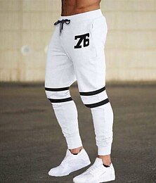 tanie -Męskie Spodnie dresowe Biegacze Uprawiający jogging Kieszeń Naszywka Komfort Oddychający Na zewnątrz Codzienny Wyjściowe Mieszanka bawełny Moda Codzienny Czarny Biały