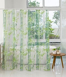 abordables -Rideau de douche PEVA 180 cm*180 cm (70"*70") lavable imperméable motif forêt de bambous
