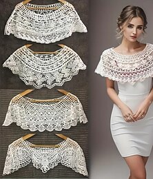 abordables -Etoles de Femme Boléro Elégant Mariée Sans Manches Polyester Boléros de Mariage Avec Couleur Pure Pour Mariage Eté
