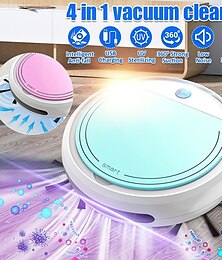 levne -Funkce 4 v 1 silné sání nový chytrý zametací robot automatický vysavač výkonný lapač prachu s funkcí UV sterilizace pro domácí kancelářské podlahové odpadky & čištění nečistot