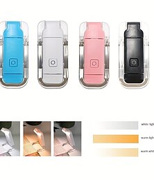 preiswerte -USB-wiederaufladbare Buchleselampe, LED-Augenpflege-Buchlampe zum Anklemmen zum Lesen im Bett, tragbare Lesezeichenlampe