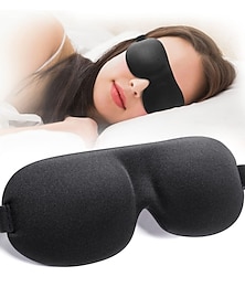 abordables -Masque pour les yeux de sommeil stéréoscopique 3D, éponge à mémoire de sommeil magique, ombrage noir, protection des yeux respirante