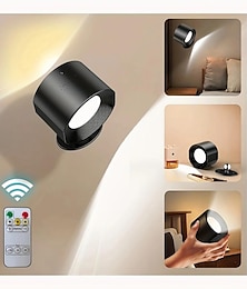 economico -lampada da parete a led, lampada da parete con sorgente luminosa sali e scendi, lampada da parete con sfera magnetica sferica rotante a 360° ricaricabile, telecomando di supporto, lampada da parete