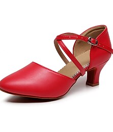 economico -Per donna Scarpe per danza moderna Da sera Graduazione Da allenamento Scarpe comfort Tacchi Tinta unita Tacco alto Punta tonda Fibbia Per adulto Rosso scuro Nero Mandorla