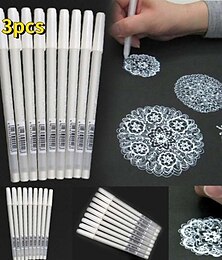 cheap -3pcs Marker Highlighter White Markers White Gel Pen For Art Markers Comic Drawing Supplies