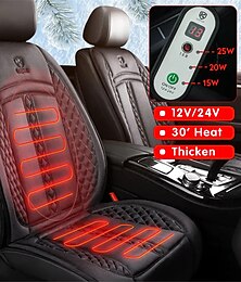economico -Riscaldatore per Sedili Auto 12V/24V Lunghezza 120CM Cuscino Riscaldato Elettrico Universale per Inverno Materassino Riscaldante per Auto