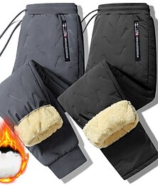 Χαμηλού Κόστους -Ανδρικά Σέρπα Παντελόνι Fleece Αθλητικές Φόρμες Χειμωνιάτικο παντελόνι Παντελόνια Τσέπη Κορδόνι Ελαστική μέση Σκέτο Άνεση Αναπνέει ΕΞΩΤΕΡΙΚΟΥ ΧΩΡΟΥ Καθημερινά Εξόδου Μοντέρνα Καθημερινό / Σπορ