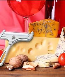 billige -osteskjærer i rustfritt stål med justerbar tykkelse osteskjærer for myke, halvharde oster kjøkkenkokeverktøy