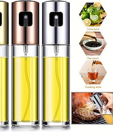 billiga -1 st 100 ml/3,5 oz olivolja spray för matlagning - oil mister spray flaska glas återanvändbar - oljedispenser sprayflaska