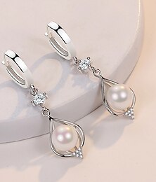 economico -Per donna Perle Orecchini a goccia Gioiellerie Classico goccia Prezioso A petalo Moda Semplice Orecchini Gioielli Oro / Bianco Per Regalo Festival 1 paio