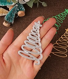 halpa -1 kpl joulukuusen metallinleikkausmuotit korttien tekemiseen hyvää uutta vuotta koristelu kohokuviointi stensiilit stanssausleikkaukset itse scrapbooking-tarvikkeet