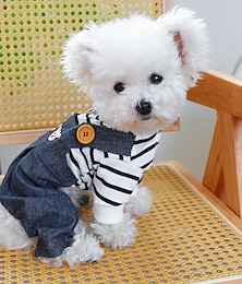 abordables -Chien Chat Combinaison Mode Occasionnel Hiver Respirant Doux Lavable Confortable Extérieur Décontracté Quotidien Vêtements pour Chiens for Bichon Frisé Spitz Nain Bébé Animal Papillon Petit