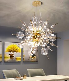 preiswerte -Blasen-Kronleuchter, 65 cm, Kugel-Design-Kronleuchter, Gold, Silber, für Kücheninsel, Wohnzimmer, Esszimmer, Schlafzimmer, Lichter 110–240 V