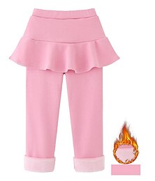 billiga -Barn Flickor Damasker Ensfärgat Förtjusande Skola Bomull 7-13 år Vår Svart Rodnande Rosa Vin