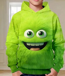 abordables -Noël Garçon 3D Elf Sweat à capuche Pullover manche longue 3D effet Automne Hiver Mode Vêtement de rue Frais Enfants 3-12 ans Capuche Extérieur Casual du quotidien Standard