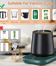 abordables -Chauffe-tasse électrique pour bureau, arrêt automatique, USB, thé, lait, boisson, plaque chauffante pour le bureau et la maison, 3 réglages de température