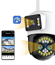 זול -yoosee hd 4k 8mp שתי עדשות שני מסך מצלמה אלחוטית חיצונית 10x זום דו כיווני זיהוי תנועת אודיו