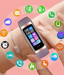 cheap -696 C60 Smart Watch 1.1 inch Smart Band Fitness Bracelet Bluetooth Temperature Monitoring Pedometer Call Reminder Compatible with Android iOS Women Message Reminder IP 67 19mm Watch Case