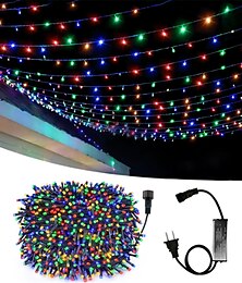 economico -50m 100m stringa di luce impermeabile esterna festival festa luce decorativa 8 modalità guscio in ferro alimentatore impermeabile giardino giardino lampada di illuminazione da giardino 24v a bassa