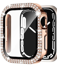 economico -2 per pacco Custodia per orologi con protezione per lo schermo Compatibile con Apple Watch Series 8 7 41mm 45mm / Series 6 5 4 SE 40mm 44mm / Series 3 2 1 38mm 42mm Resistente ai graffi Diamante
