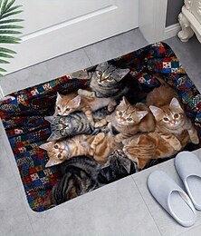 olcso -aranyos macskák lábtörlő padlószőnyegek mosható szőnyegek konyhai szőnyeg csúszásmentes olajálló szőnyeg beltéri kültéri szőnyeg hálószoba dekoráció fürdőszoba szőnyeg bejárati szőnyeg