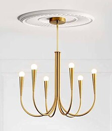 halpa -Oval Chandelier 6/9-Light High Quality Brass Modern Light Ceiling Compatible for Dining Room Dining Room 110-240V