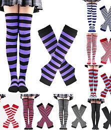 abordables -Calcetines hasta rodilla Calcetines de Navidad Mujer Navidad Carnaval Mardi Gras Nochebuena Retro Antiguo Guantes Calcetines