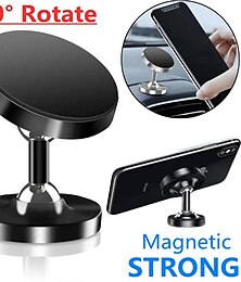 billige -dobbel side sterk magnetisk telefonholder stativ magnet 720° rotasjon mobiltelefonfeste for biltreningsstudio festes til metalloverflaten