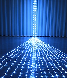 economico -luci a stringa a led cascata pioggia di meteoriti luci a pioggia, festone a led natalizi luci decorative a led per le vacanze per la decorazione della tenda ghirlanda domestica