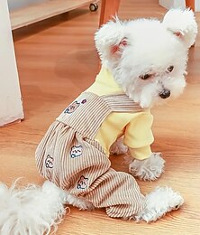 ieftine -Câini Pisici Salopete Drăguţ Casual Iarnă Respirabil Απαλό Lavabil Comfortabil În aer liber Casul / Zilnic Îmbrăcăminte pentru câini for Bichon Frise Pomeran un Animalut Fluture Small
