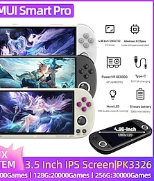 abordables -trimui smart pro consola de juegos portátil retro pantalla ips hd de 4,96 "más de 10000 juegos joystick doble más de 26 simuladores regalo para niños, regalos de fiesta de cumpleaños de Navidad para