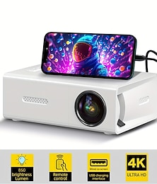 cheap -M100 Mini Mini Projector Home LED Portable 3D Projector HD LED Projector Video Projector for Home Theater 320x240 20 lm Compatible with HDMI USB