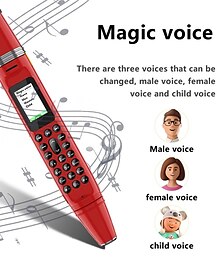 זול -k07 plus mini עט טלפון נייד עט כפול מצלמת sim מאוורר Bluetooth חייגן רדיו מקליט קסם קול טלפון סלולרי זמן המתנה ארוך