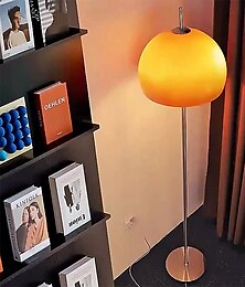 economico -Lampada da terra a forma di fungo a luce soffusa, lampada da terra creativa medievale paralume in vetro soggiorno camera da letto lampada verticale decorazioni ornamentali 85-265v