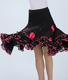 cheap -Activewear Skirts Printing Ruffle Splicing Women's Performance Training High Spandex